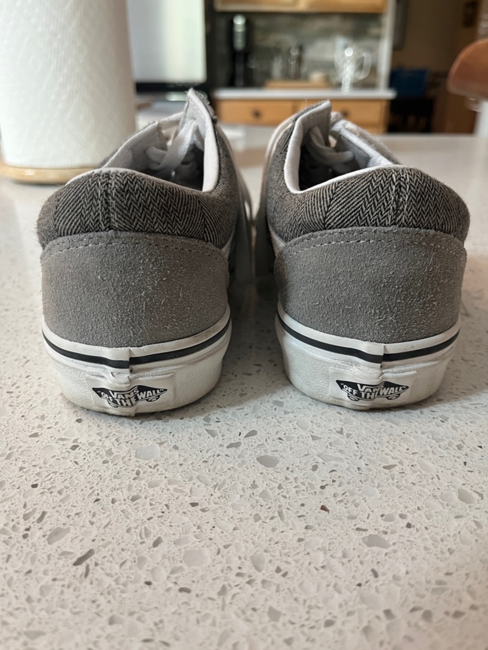 Vans Grey and White Old Skool Sneakers - Picture 3 of 6